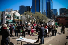 The crowd remaining after the march April 26-2015 yyc